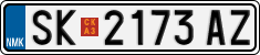 License plate of North Macedonia, Regular plates (2012)