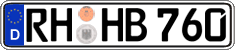 German license plate, Regular plates