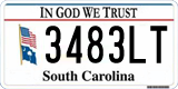 South Carolina, In God We Trust (1234AB/123 4AB)