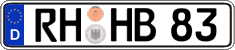 German license plate, Regular plates
