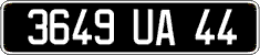 French license plate, FNI