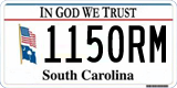 South Carolina, In God We Trust (1234AB/123 4AB)