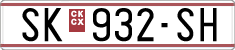 License plate of North Macedonia, Regular plates (1993)
