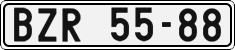License plate of the Czech Republic, Cars (1960)