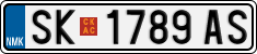 License plate of North Macedonia, Regular plates (2012)