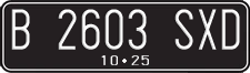 License plate of Indonesia, Regular plates