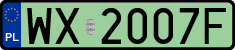 License plates of Poland, Electric vehicles