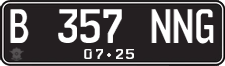 License plate of Indonesia, Regular plates