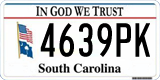 South Carolina, In God We Trust (1234AB/123 4AB)