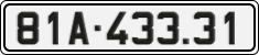 License plate of Vietnam, Cars
