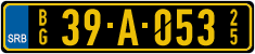 License plate of Serbia, Diplomatic