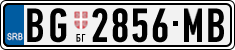 License plate of Serbia, Cars
