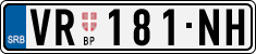 License plate of Serbia, Cars