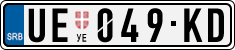 License plate of Serbia, Cars