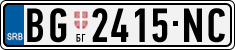 License plate of Serbia, Cars