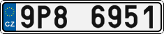 License plate of the Czech Republic, Cars (2001)