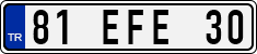 License plate of Turkey, Regular plates