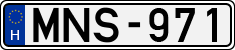 license plates of Hungary, Cars (1990)