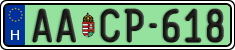 license plates of Hungary, Regular plates (2022)