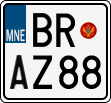 License plate of Montenegro, Motorcycles