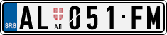 License plate of Serbia, Cars