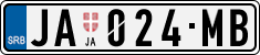 License plate of Serbia, Cars