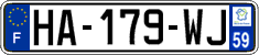 French license plate, SIV (ordinary)