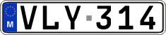 License plate of Malta, Regular plates (ABC 123)