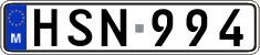 License plate of Malta, Regular plates (ABC 123)