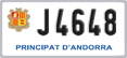 License plate of Andorra, Motorcycles (A 1234)