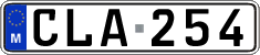 License plate of Malta, Regular plates (ABC 123)