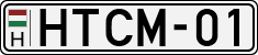 license plates of Hungary, Vanity Plates (1990)