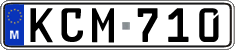 License plate of Malta, Regular plates (ABC 123)