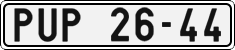 License plate of the Czech Republic, Cars (1960)