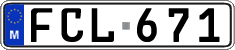 License plate of Malta, Regular plates (ABC 123)