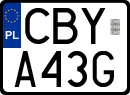 License plates of Poland, Special vehicles and motorcycles