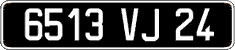 French license plate, FNI