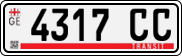License plate of Georgia, Export transit plates
