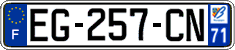 French license plate, SIV (ordinary)
