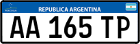 License plate of Argentina, Cars (Mercosur, AB 123 CD)