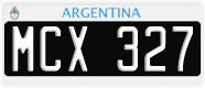 License plate of Argentina, Cars (1995, ABC 123)