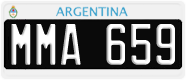 License plate of Argentina, Cars (1995, ABC 123)