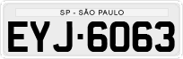 License plate of Brazil, Private owners (1990)