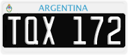 License plate of Argentina, Cars (1995, ABC 123)