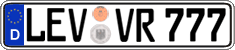 German license plate, Regular plates