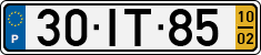 License plate of Portugal, Regular plates
