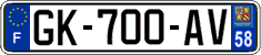 French license plate, SIV (ordinary)