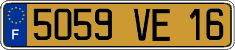 French license plate, FNI