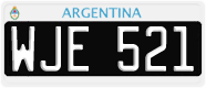 License plate of Argentina, Cars (1995, ABC 123)