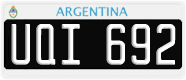 License plate of Argentina, Cars (1995, ABC 123)